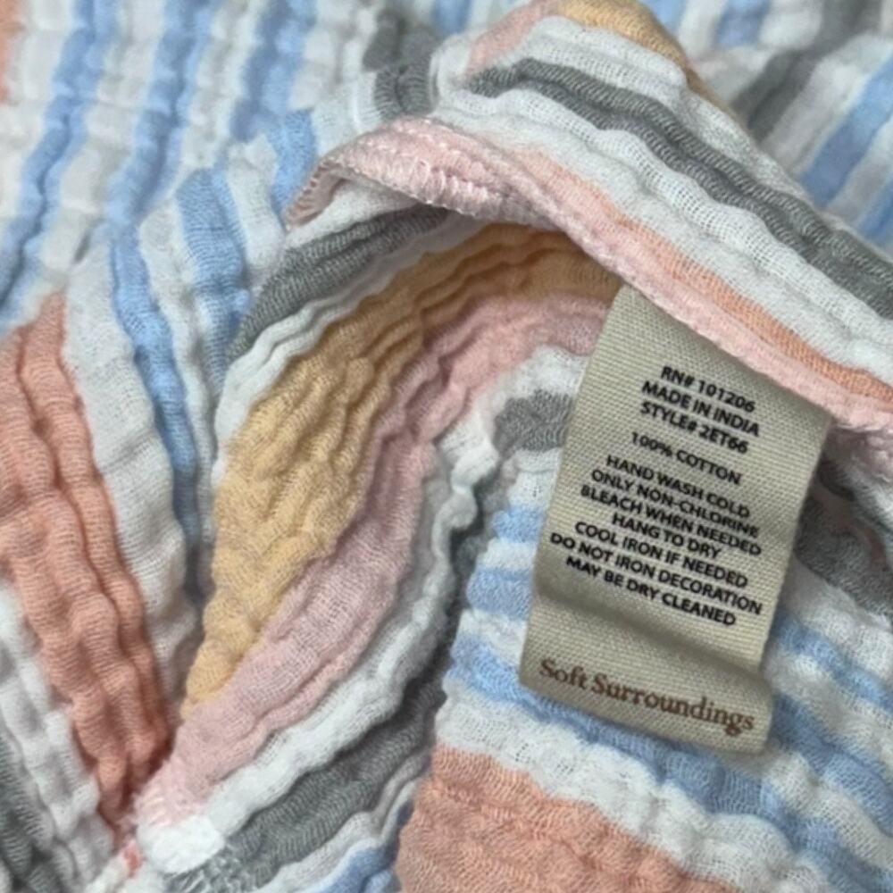 Soft Surroundings Laguna Crinkle Gauze Midi Dress - Size M - Picture 5 of 5